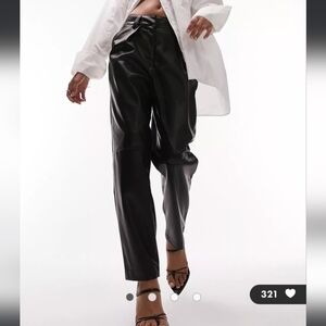 Topshop faux leather pants.
